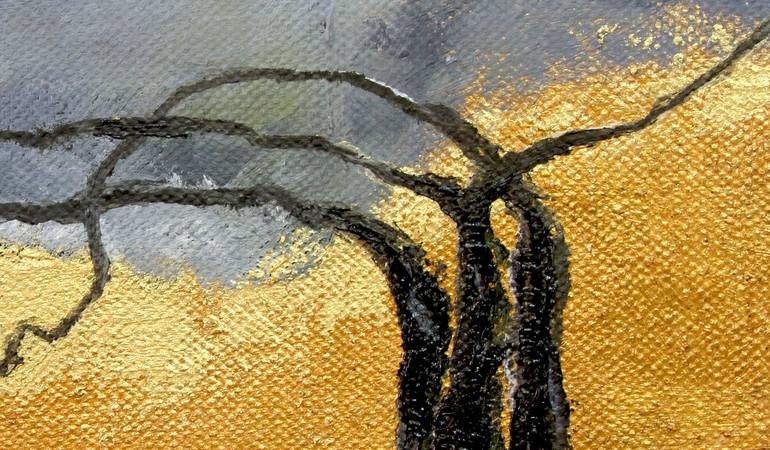 Original Abstract Tree Painting by Hila Laiser Beja