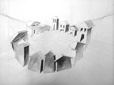 Original Abstract Architecture Drawings by Hila Laiser Beja