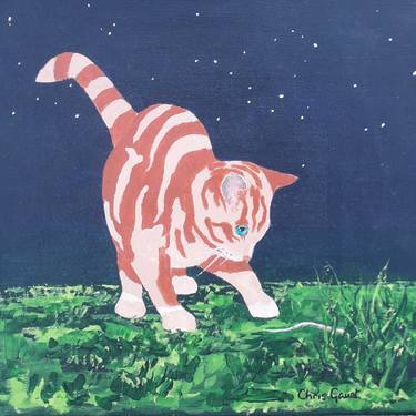 Print of Cats Paintings by Chris Gaunt