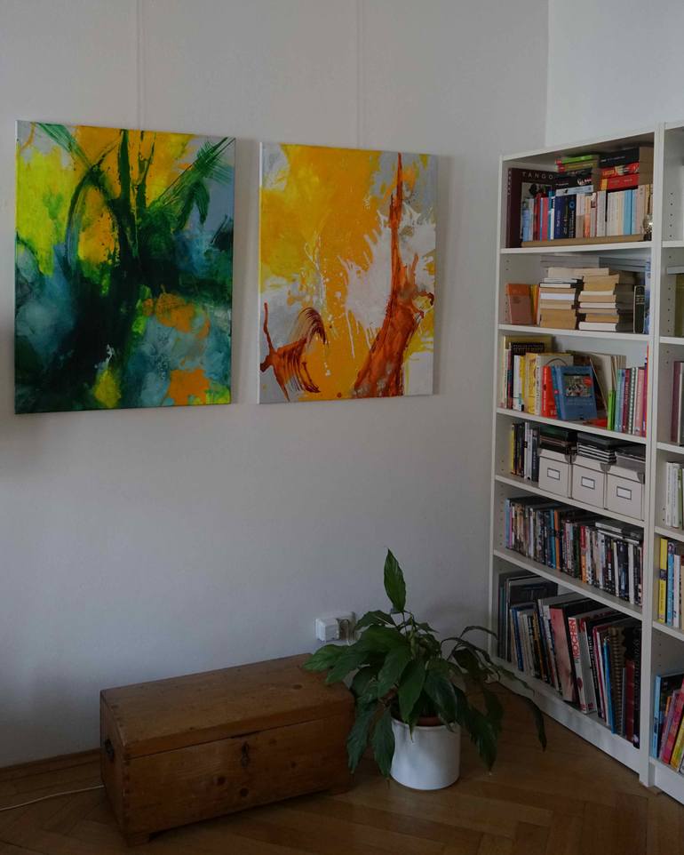 Original Abstract Expressionism Abstract Painting by Anja Stemmer