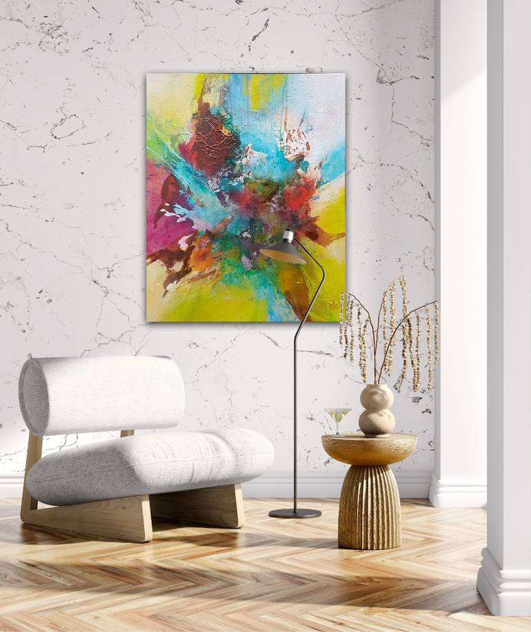 Original Abstract Expressionism Abstract Painting by Anja Stemmer