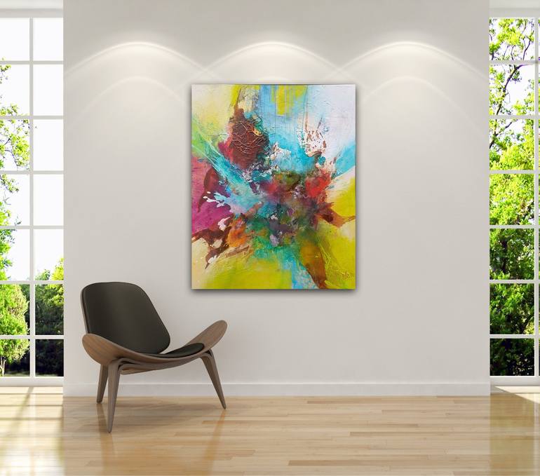 Original Abstract Expressionism Abstract Painting by Anja Stemmer