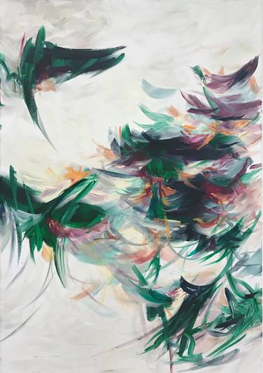 Original Abstract Floral Paintings by Anja Stemmer