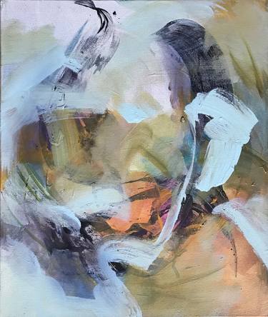 Original Fine Art Abstract Paintings by Anja Stemmer