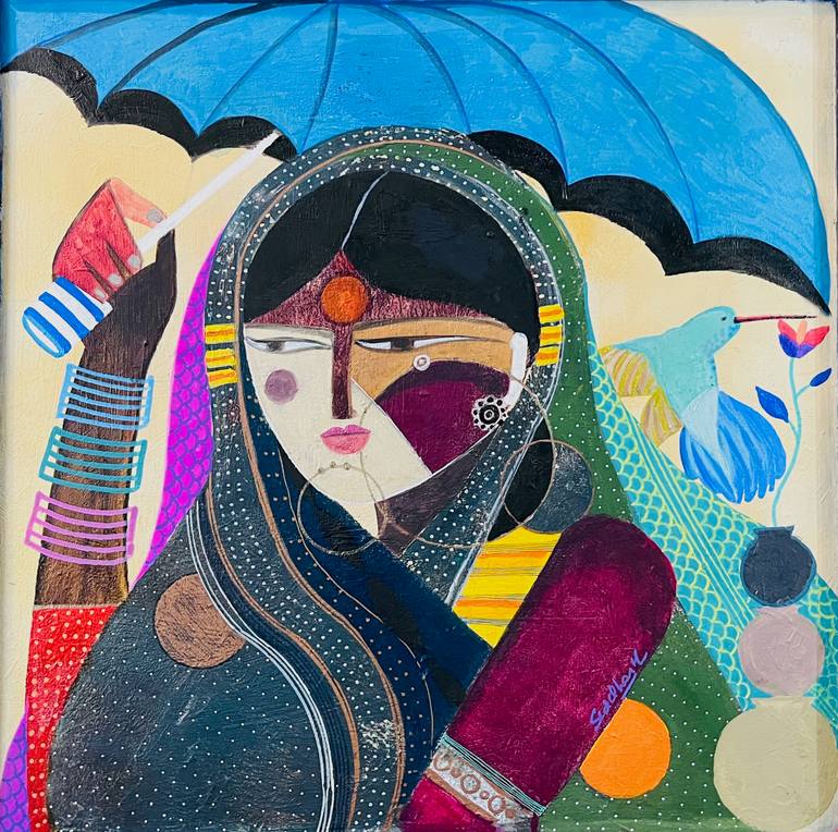 Original Abstract Expressionism Abstract Painting by Sid Katragadda