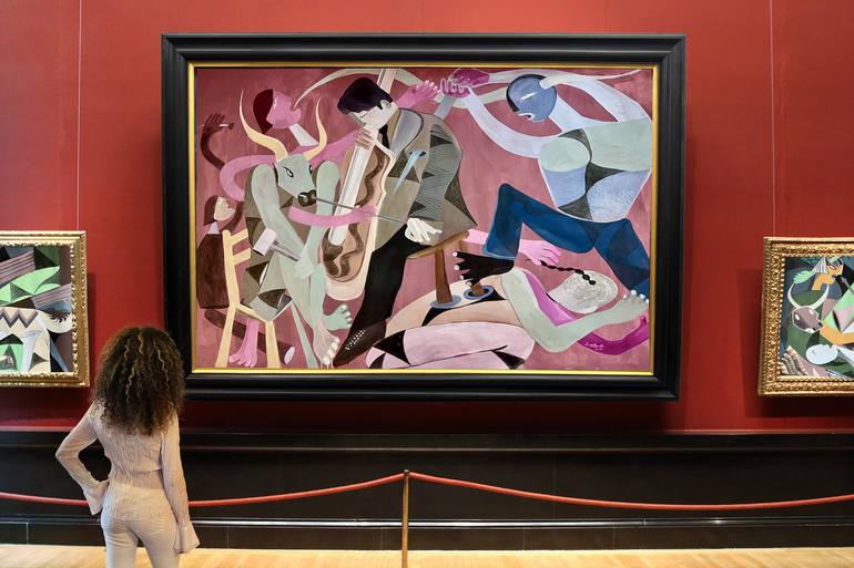 Original Abstract Expressionism People Painting by Sid Katragadda