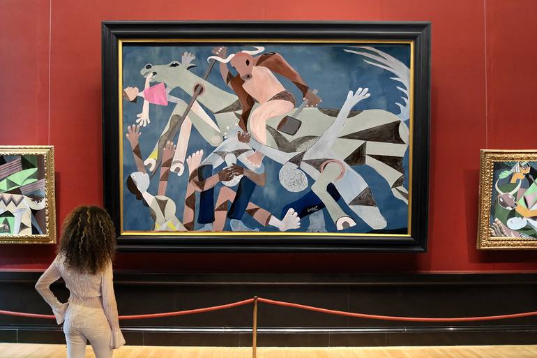 Original Abstract Expressionism People Painting by Sid Katragadda