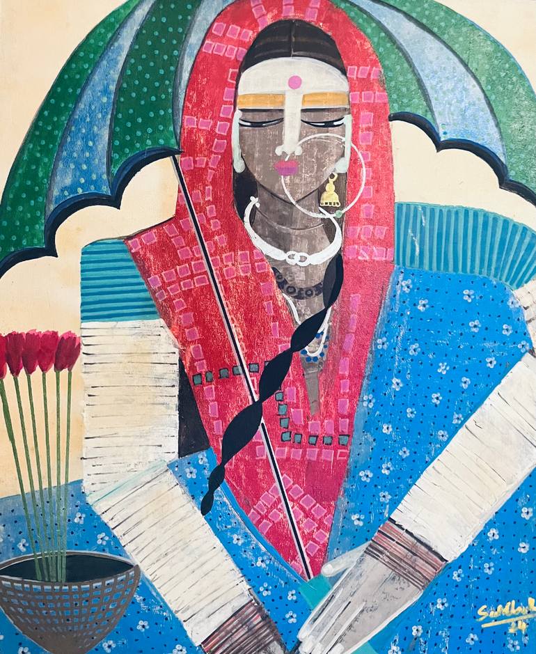 The Gypsy (Monsoon Maiden Series) Original Painting by sid katragadda