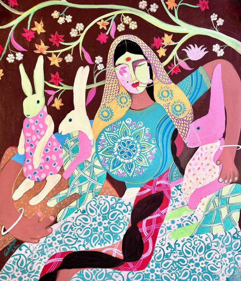 Original Abstract Expressionism World Culture Paintings by Siddharth Katragadda