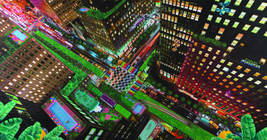 Print of Pop Art Cities Paintings by Art pusher