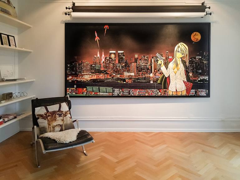 Original Pop Art Cartoon Painting by Art Pusher