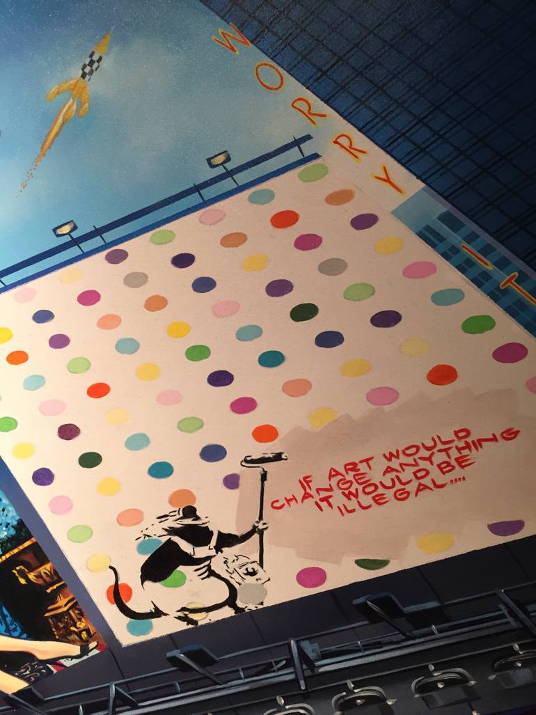 Original Pop Art Cartoon Painting by Art Pusher