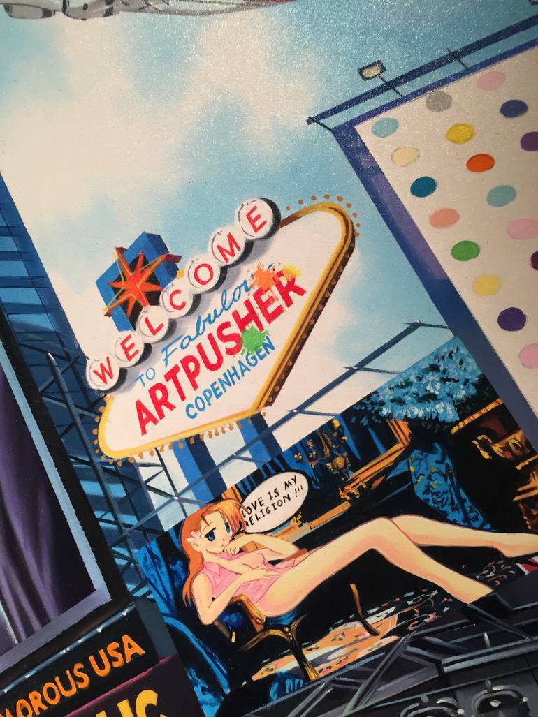 Original Pop Art Cartoon Painting by Art Pusher