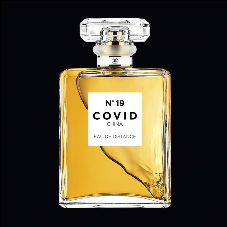 Covid No. 19 Eau De Distance - Limited Edition of 10 Mixed Media by Art  pusher