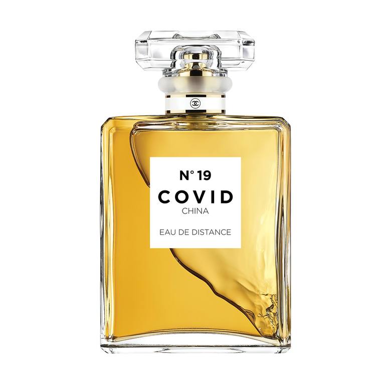 Covid No. 19 Eau De Distance - Limited Edition of 10 Mixed Media by Art  pusher