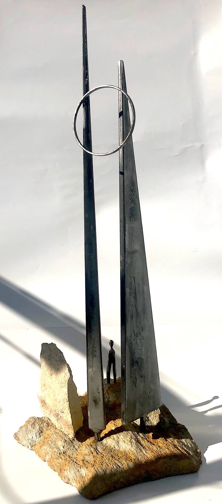 Original Abstract Sculpture by Joel Equagoo Art Gallery | Abstract Art on Stone | MOTHER AND CHILD - TOGETHER ON THE WAY