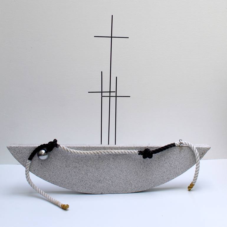Original Boat Sculpture by Joel Equagoo Art Gallery