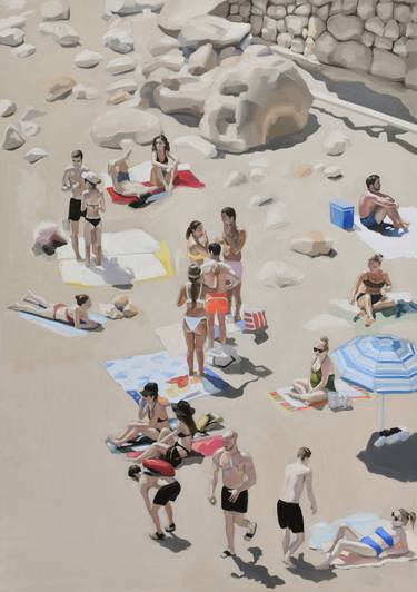 Original Figurative Beach Paintings by Andrés Comastri