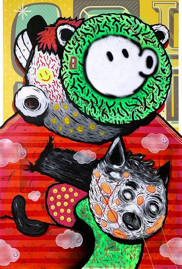 Original Street Art Popular culture Paintings by Vicente Aguado