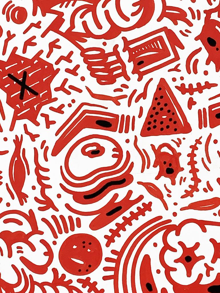 Original Street Art People Painting by Vicente Aguado