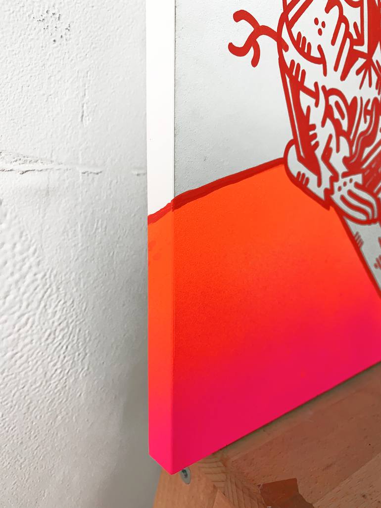 Original Street Art People Painting by Vicente Aguado