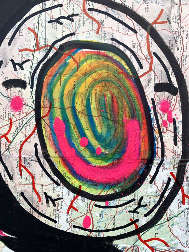 Original Street Art People Painting by Vicente Aguado