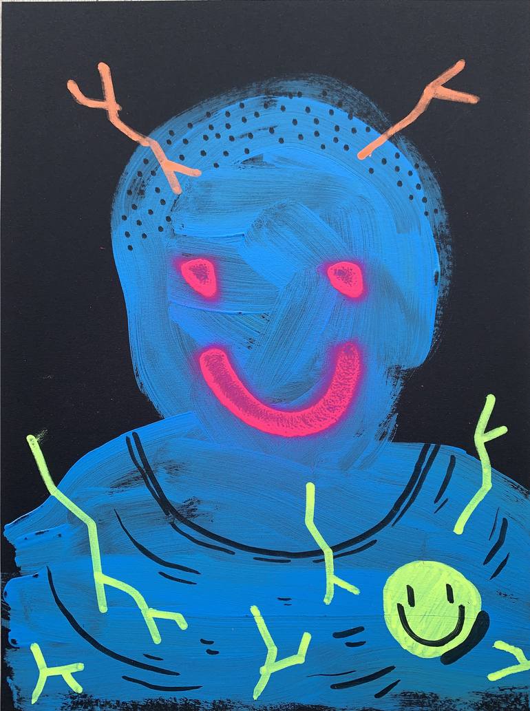 Original Street Art People Painting by Vicente Aguado