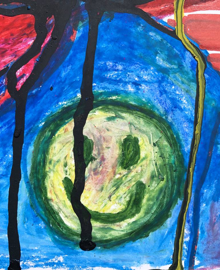 Original Expressionism People Painting by Vicente Aguado