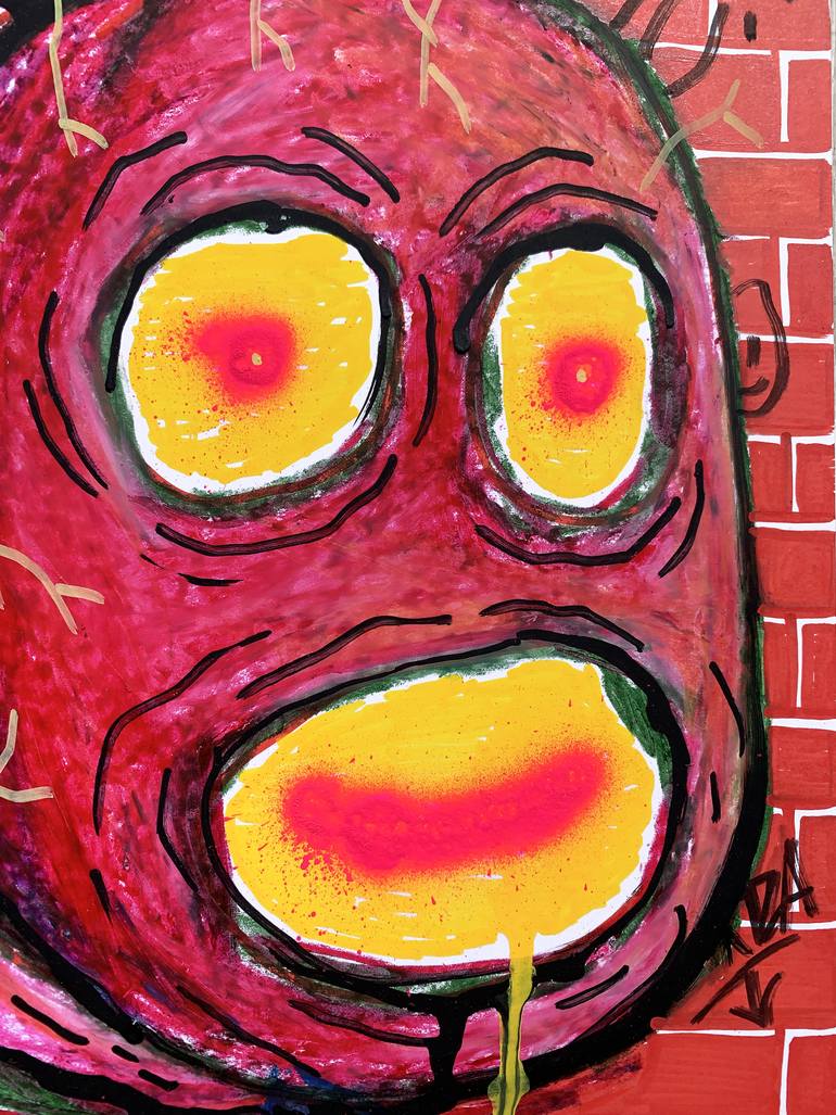 Original Expressionism People Painting by Vicente Aguado