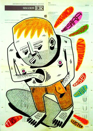 Original Popular culture Drawings by Vicente Aguado