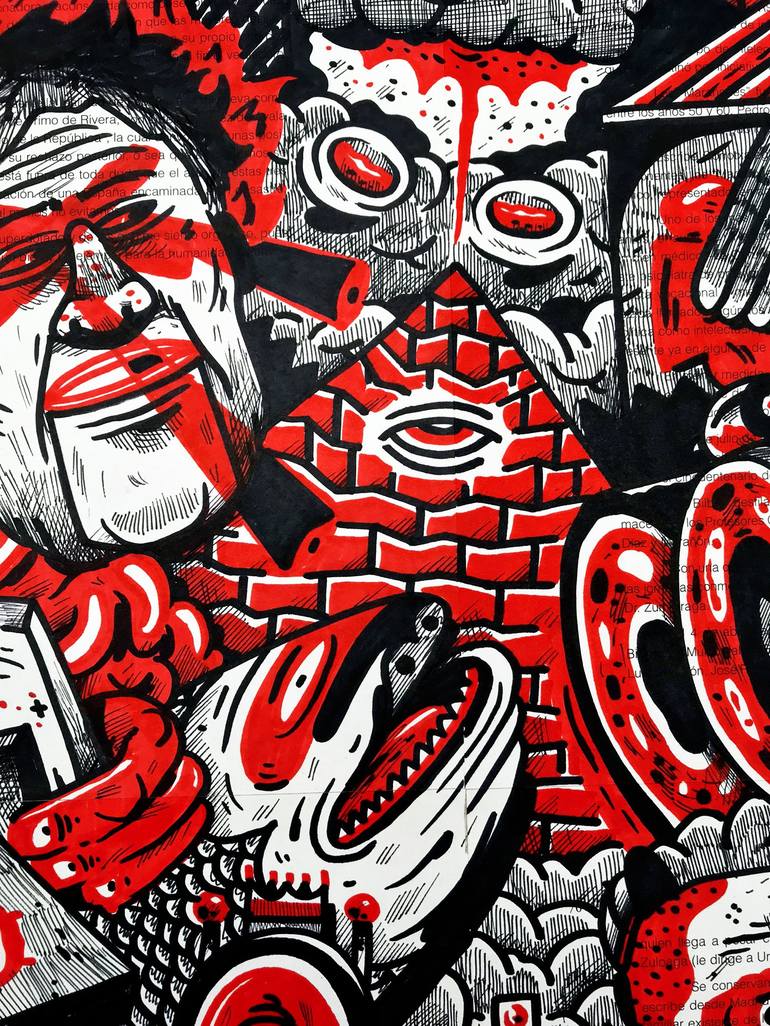 Original Street Art Popular culture Drawing by Vicente Aguado