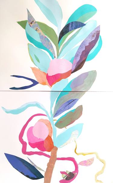 Original Figurative Floral Mixed Media by Irene Guerriero
