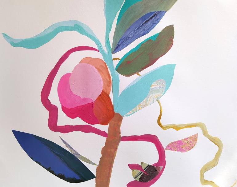 Original Figurative Floral Mixed Media by Irene Guerriero