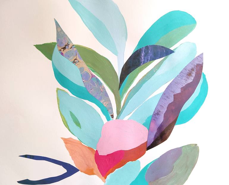 Original Figurative Floral Mixed Media by Irene Guerriero