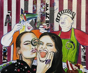 Original Pop Art Humor Paintings by Katarina Radenkovic