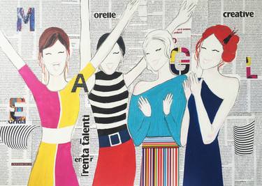 Print of Pop Art People Paintings by Katarina Radenkovic