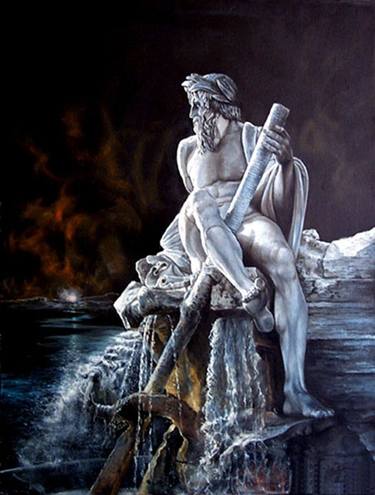 Original Figurative Classical mythology Paintings by Vittorio Murru