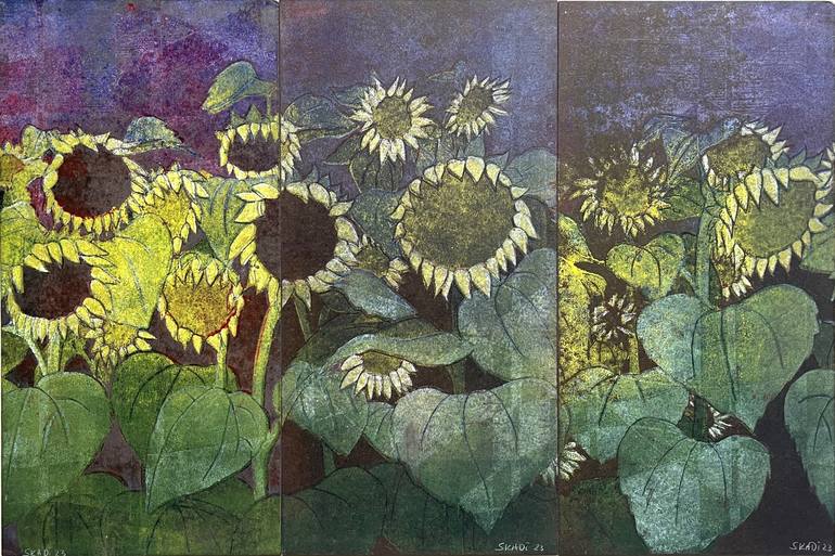 Original Contemporary Floral Printmaking by Skadi Engeln
