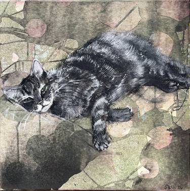 Original Fine Art Cats Paintings by Skadi Engeln