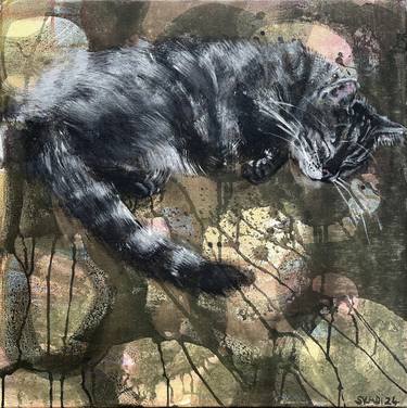 Print of Fine Art Cats Paintings by Skadi Engeln