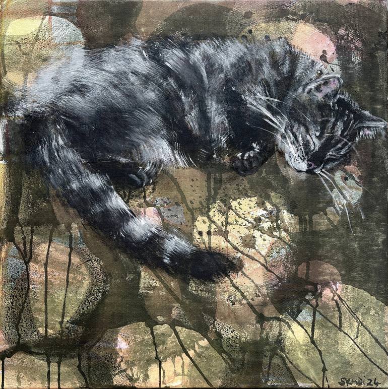 Print of Fine Art Cats Paintings by Skadi Engeln