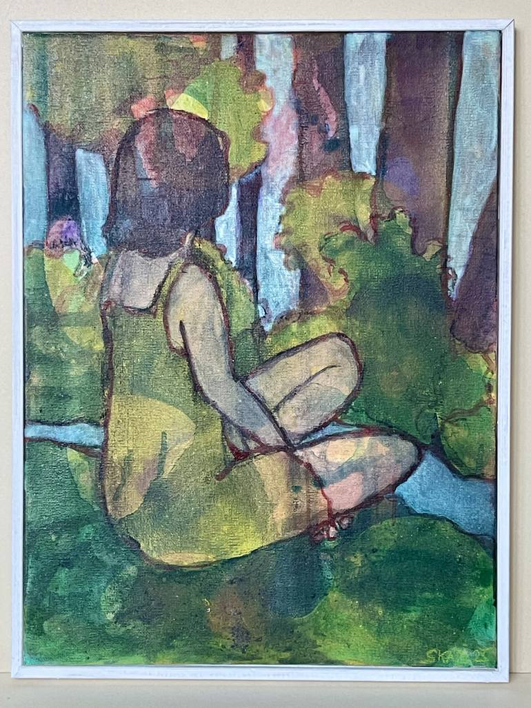 Original Abstract Women Painting by Skadi Engeln