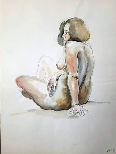 Original Nude Drawing by Susanne Strassmann