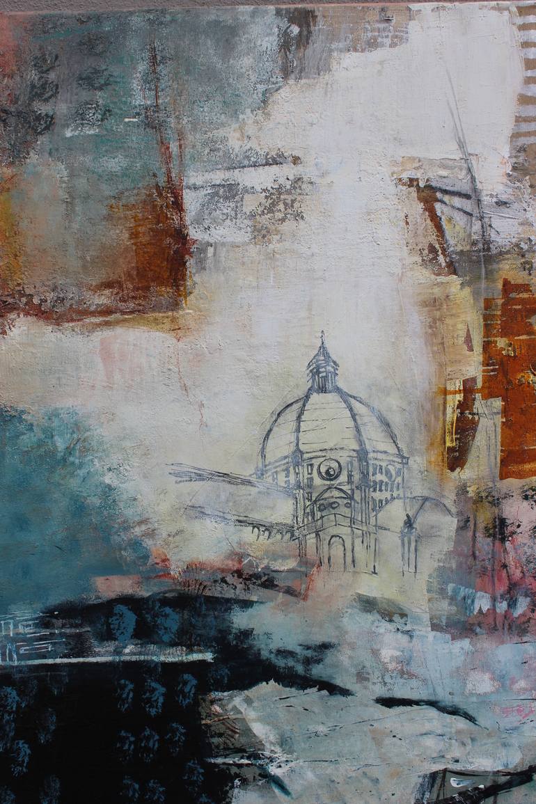 Original Abstract Cities Painting by Claudia Geil