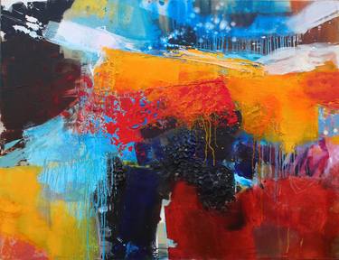 Original Abstract Expressionism Abstract Paintings by Claudia Geil