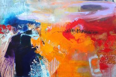 Original Abstract Expressionism Abstract Paintings by Claudia Geil