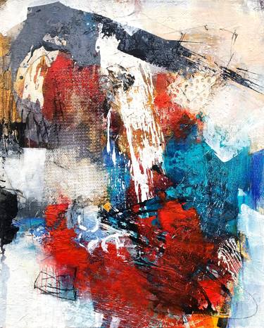 Original Abstract Expressionism Abstract Collage by Claudia Geil