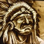 Visage d’un chef autochtone - Limited Edition of 10 by sand art bluto