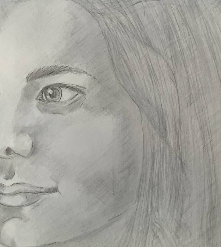 Original Fine Art Portrait Drawing by Margot Stinton