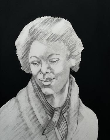 Original Black & White People Drawing by Margot Stinton